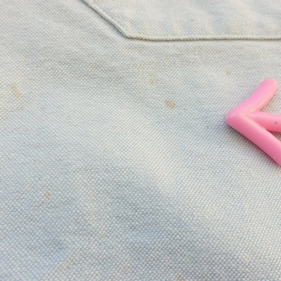 RIVAY Blue Mens Shirt Small Denim Pocket Light Pearl Snap Cabincore Barn USA - Picture 9 of 13